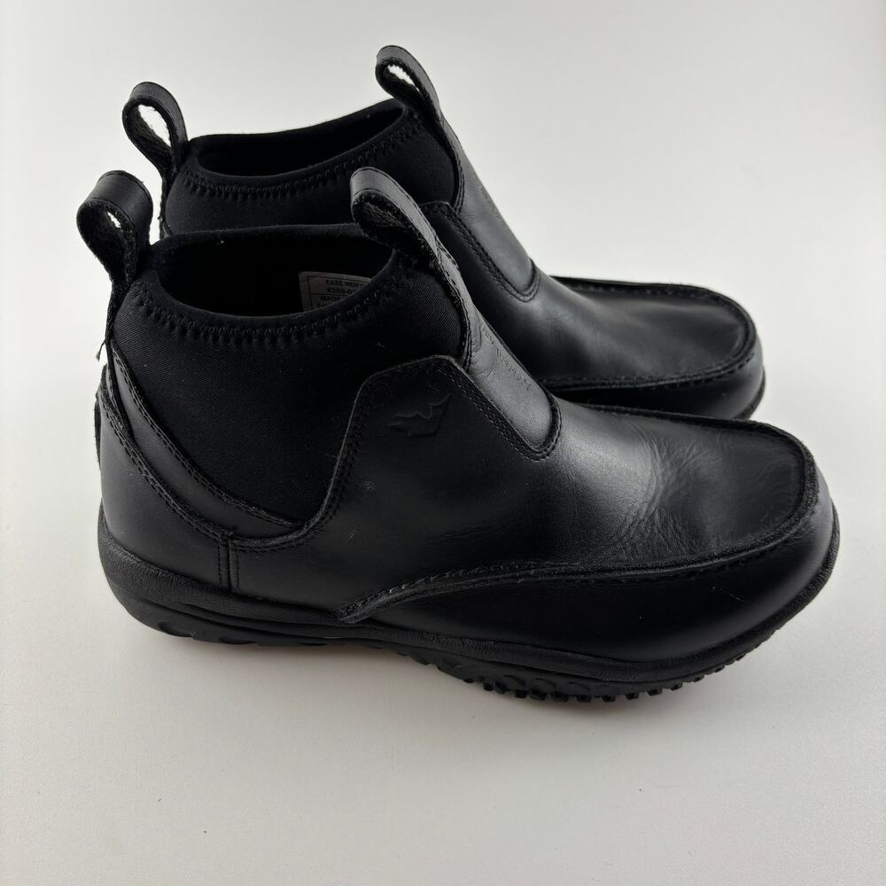 Baffin Ease Mens Black Leather Slip On Ankle Boots Comfort Work Size 9